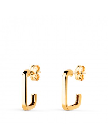 18K PENDIENTES ORO AMARILLO ARO RECTANGULAR ABIERTO. MEDIDA: 14X10 MM. GROSOR: 1 8 MM. CIERRE PRESION