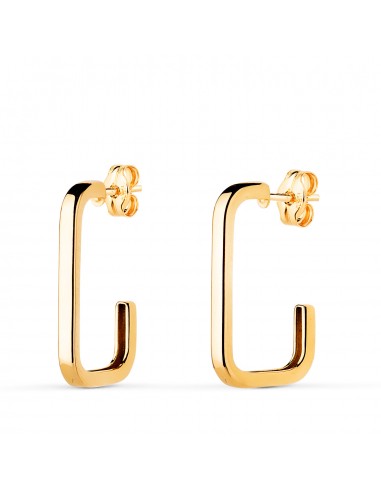 18K PENDIENTES ORO AMARILLO ARO RECTANGULAR ABIERTO. MEDIDA: 18X12 MM. GROSOR: 1 8 MM.CIERRE PRESION