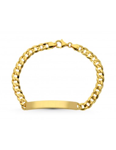 18K ESCLAVA ORO AMARILLO MACIZA BARBADA 21CM 6 MM