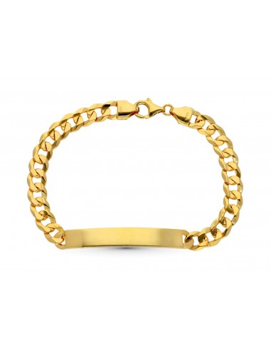 18K ESCLAVA ORO AMARILLO MACIZA 22 CM 8 MM