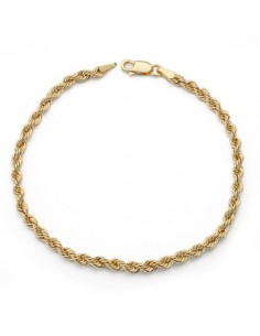 18K PULSERA ORO AMARILLO CORDON SALOMONICO. ANCHO 3 3 MM LARGO 19 5 CM