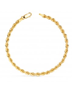 18K PULSERA ORO AMARILLO CORDON SALOMONICO. ANCHO 3 8 MM LARGO 19 5 CM