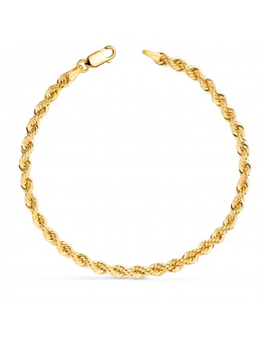 18K PULSERA ORO AMARILLO CORDON SALOMONICO. ANCHO 3 8 MM LARGO 19 5 CM