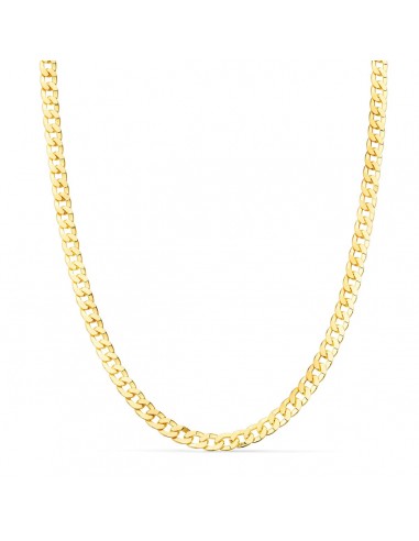 18K CADENA ORO AMARILLO MACIZA BARBADA LARGO 60CM ANCHO 3.75 MM
