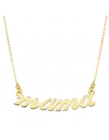18K COLLAR ORO AMARILLO MAMA 31 MM CADENA 45CM
