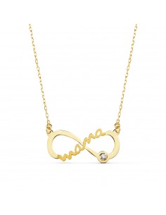 18K GARGANTILLA ORO AMARILLO MAMA INFINITO CIRCONITA