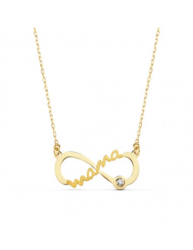 18K GARGANTILLA ORO AMARILLO MAMA INFINITO CIRCONITA