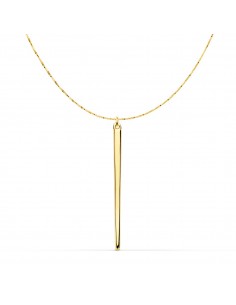 18K COLGANTE ORO AMARILLO PINCHO 30X2 MM CADENA VENECIANA 43 3CM