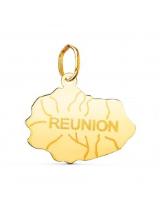18K COLGANTE ISLA REUNION ORO AMARILLO 15 X 18 MM