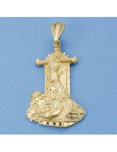 18K SILUETA VIRGEN DE ANGUSTIAS 37 X 22 MM