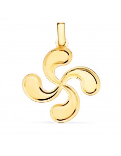 18K COLGANTE ORO AMARILLO LAUBURU DIAMANTADO 28X25 MM