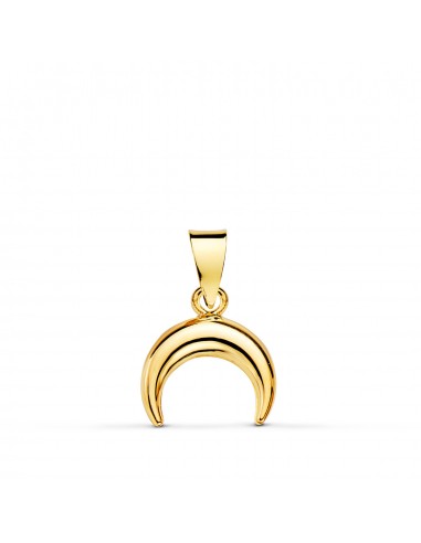 18K COLGANTE ORO AMARILLO CUERNO MINI BRILLO 10 X 9 MM