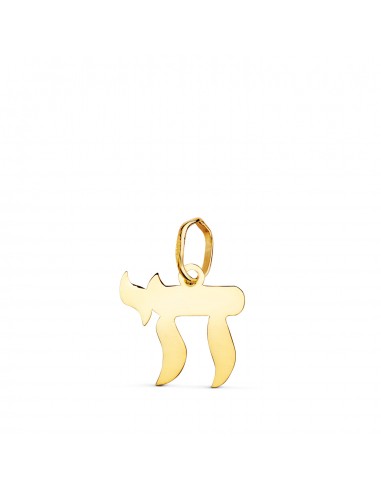 18K COLGANTE ORO AMARILLO SILUETA "  JAI  "  SIMBOLO DE LA VIDA 12 X 11 MM