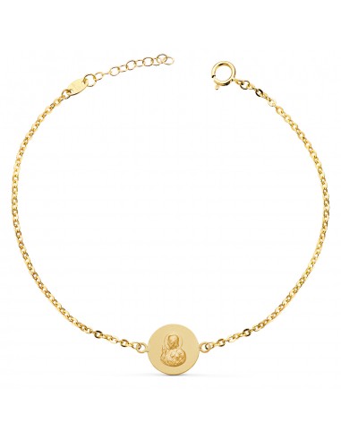 18K PULSERA ORO AMARILLO ESCAPULARIO ORO AMARILLO 12 MM.  LARGO: 18 2 CM