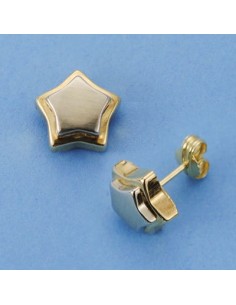 18K PENDIENTES ESTRELLA. 9 X 9 MM.