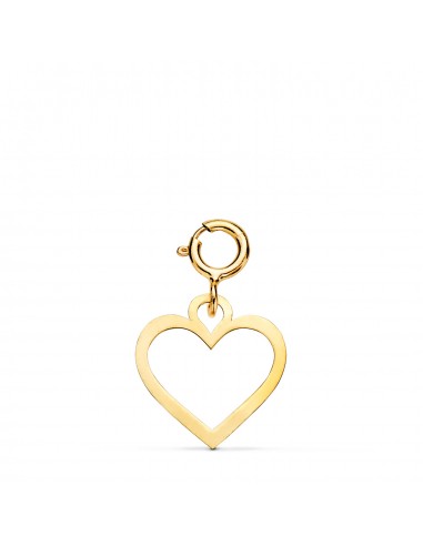18K COLGANTE ORO AMARILLO CORAZON 11 X 10 MM CON REASA DE 4.5 MM  C. AMOR