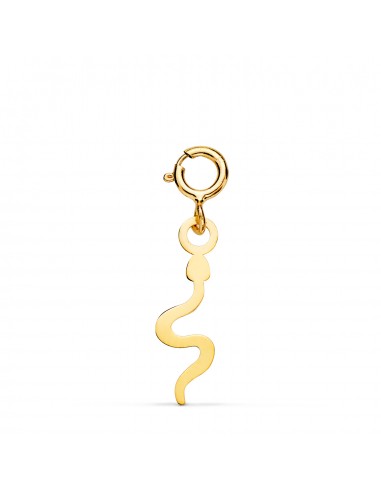 18K COLGANTE ORO AMARILLO SERPIENTE 14 X 4 MM CON REASA DE 4.5 MM