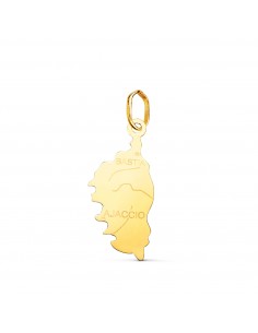 18K COLGANTE ORO AMARILLO ISLA DE CORCEGA EN BRILLO. 22 5 X 10 MM