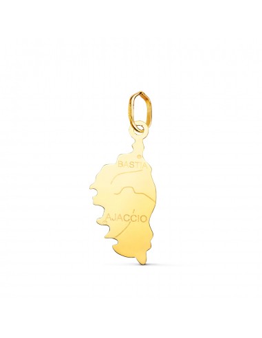 18K COLGANTE ORO AMARILLO ISLA DE CORCEGA EN BRILLO. 22 5 X 10 MM