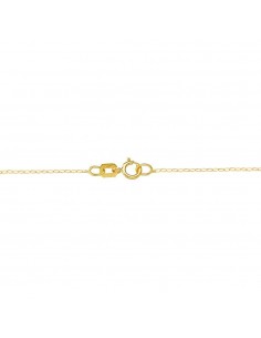18k GARGANTILLA O.AMARILLO CHAPAS 5 MM Y PIEDRAS 5 MM. CADENA FORZADA 45 CM 2