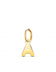 18K COLGANTE ORO AMARILLO LETRA " A " BRILLO. 8 X 5.5 MM