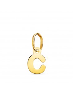 18K COLGANTE ORO AMARILLO LETRA " C " BRILLO. 8 X 5.5 MM