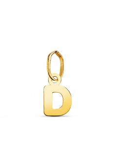 18K COLGANTE ORO AMARILLO LETRA " D " BRILLO. 8 X 5 MM