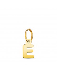 18K COLGANTE ORO AMARILLO LETRA " E " BRILLO. 8.2 X 4 6 MM