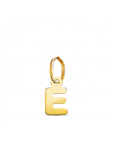 18K COLGANTE ORO AMARILLO LETRA " E " BRILLO. 8.2 X 4 6 MM