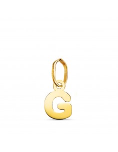 18K COLGANTE ORO AMARILLO LETRA " G " BRILLO. 8.3 X 5.5 MM
