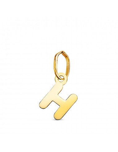 18K COLGANTE ORO AMARILLO LETRA " H " BRILLO. 8 X 5 MM