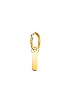 18K COLGANTE ORO AMARILLO LETRA " I " BRILLO. 8.5 X 2 MM