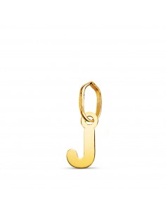 18K COLGANTE ORO AMARILLO LETRA " J " BRILLO. 8 X 3.8 MM