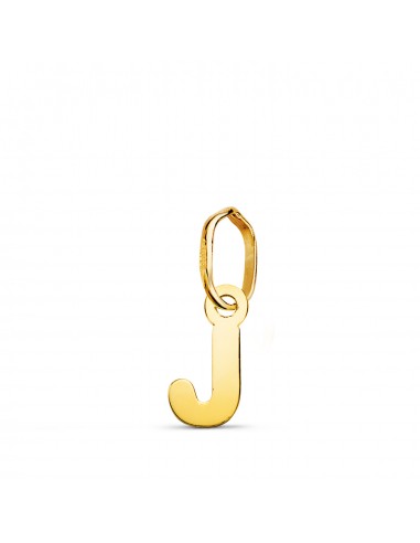 18K COLGANTE ORO AMARILLO LETRA " J " BRILLO. 8 X 3.8 MM