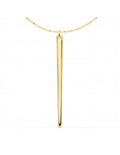 18K COLGANTE ORO AMARILLO PINCHO 30 X 2 MM. CADENA VENECIANA 43+3CM
