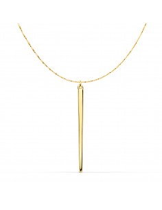 18K COLGANTE ORO AMARILLO PINCHO 30 X 2 MM. CADENA VENECIANA 43+3CM 2