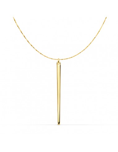 18K COLGANTE ORO AMARILLO PINCHO 30 X 2 MM. CADENA VENECIANA 43+3CM