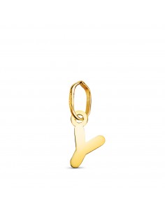 18K COLGANTE ORO AMARILLO LETRA " Y " BRILLO. 8.3 X 4 MM