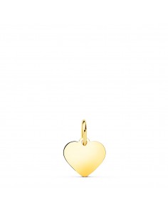 18K COLGANTE ORO AMARILLO CORAZON LISO EN BRILLO 10 X 10 MM.