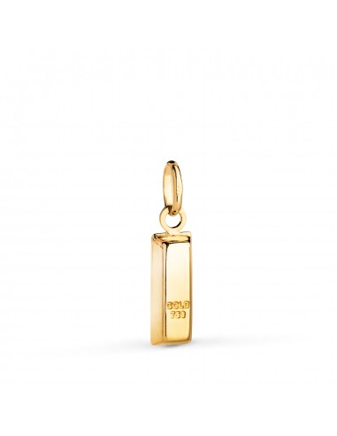 18K COLGANTE ORO AMARILLO LINGOTE HUECO EN BRILLO. MEDIDA: 15 X 4 5 MM