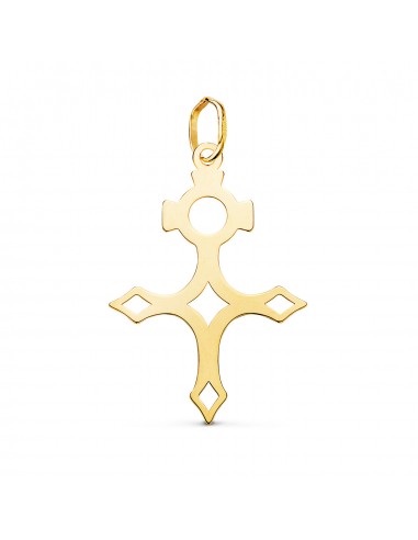 18K COLGANTE ORO AMARILLO CRUZ DEL SUR SILUETA EN BRILLO. 27 X 19 MM