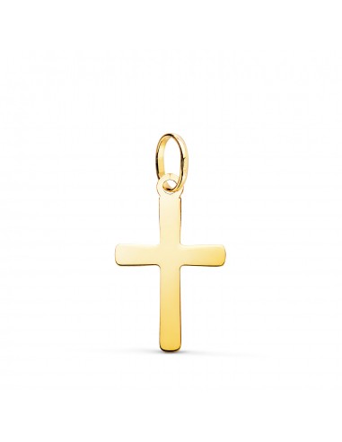18K COLGANTE ORO AMARILLO CRUZ LISA EN BRILLO. 20 X 12 5 MM