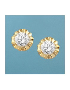 18K PENDIENTES GARRA CIRCONITA. PRESION