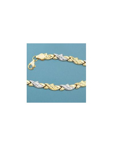 18K PULSERA BICOLOR. 5.60 GRS.