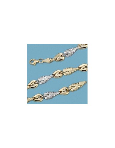 18K PULSERA BICOLOR. 6.50 GRS.