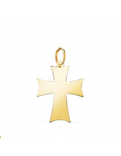 18K COLGANTE ORO AMARILLO CRUZ DE LA ORDEN TEUTONICA EN BRILLO. MEDIDA: 21 X 15 MM