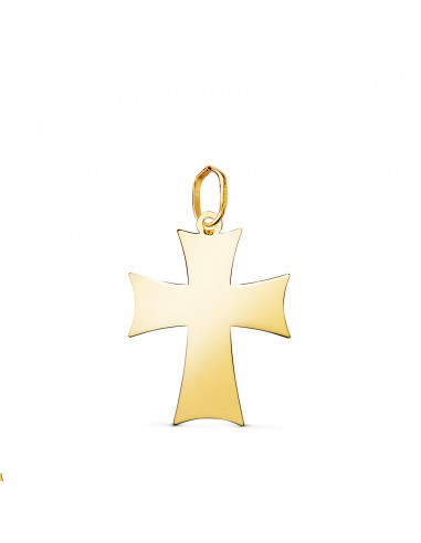 18K COLGANTE ORO AMARILLO CRUZ DE LA ORDEN TEUTONICA EN BRILLO. MEDIDA: 21 X 15 MM