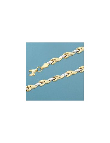 18K PULSERA BICOLOR. 5.00 GRS.