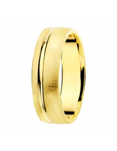 18K ALIANZA ORO AMARILLO MATE-BRILLO 5,5 MM.