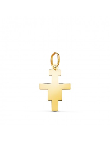 18K COLGANTE ORO AMARILLO CRUZ DE SAN DAMIAN EN BRILLO. MEDIDA: 18 X 11 5 MM